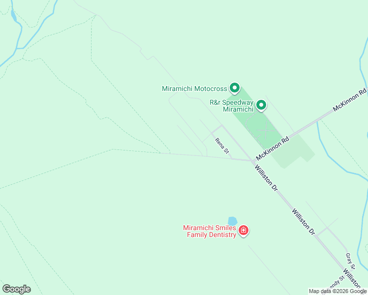 map of restaurants, bars, coffee shops, grocery stores, and more near 9 McKinnon Road in Miramichi