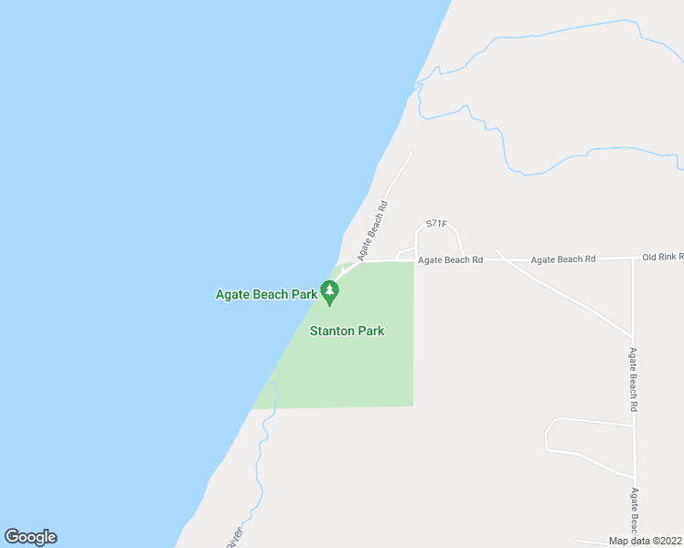 map of restaurants, bars, coffee shops, grocery stores, and more near Agate Beach Park Road in Toivola