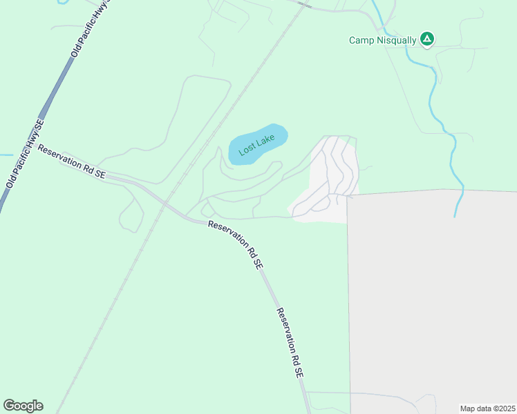 map of restaurants, bars, coffee shops, grocery stores, and more near Lost Lake Road in Olympia