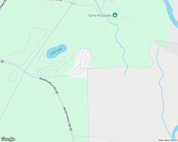 map of restaurants, bars, coffee shops, grocery stores, and more near Lost Lake Road in Olympia