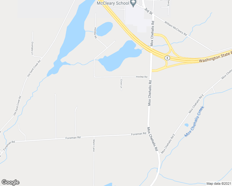 map of restaurants, bars, coffee shops, grocery stores, and more near 20 Crow Lane in McCleary