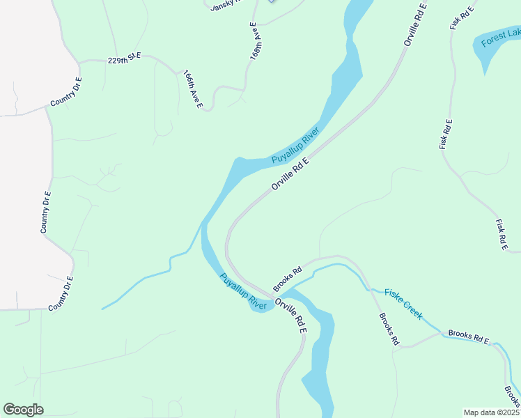 map of restaurants, bars, coffee shops, grocery stores, and more near 23519 Orville Road East in Orting