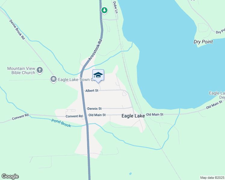 map of restaurants, bars, coffee shops, grocery stores, and more near 14 Summer Street in Eagle Lake
