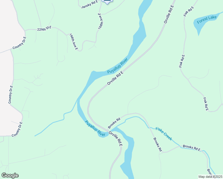 map of restaurants, bars, coffee shops, grocery stores, and more near 23519 Orville Road East in Orting