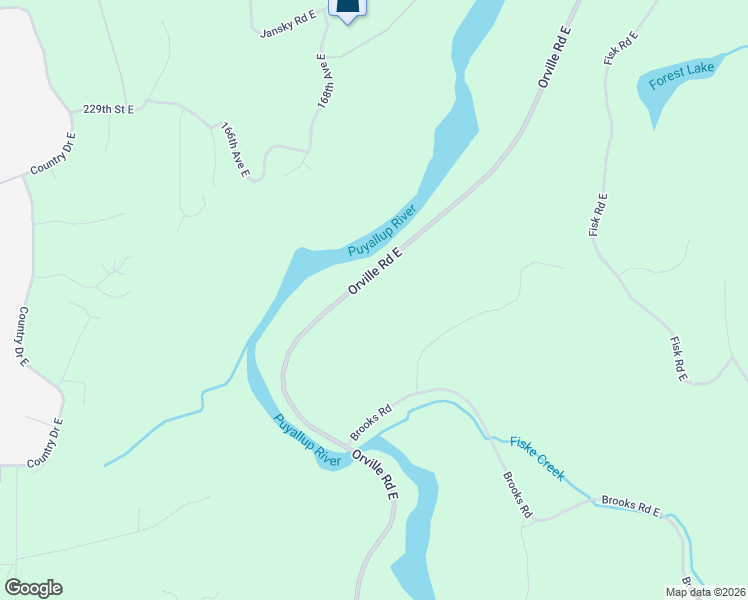 map of restaurants, bars, coffee shops, grocery stores, and more near 23517 Orville Road East in Orting
