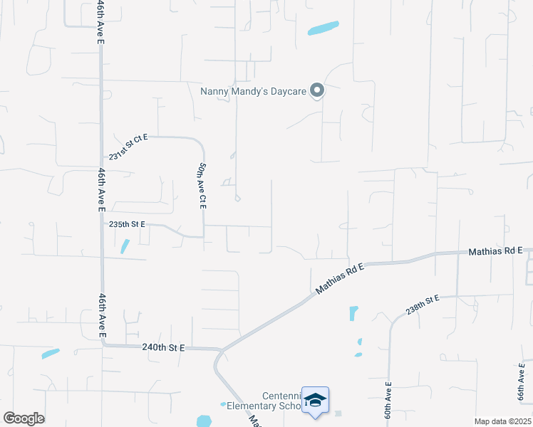 map of restaurants, bars, coffee shops, grocery stores, and more near 23215 53rd Avenue Court East in Spanaway