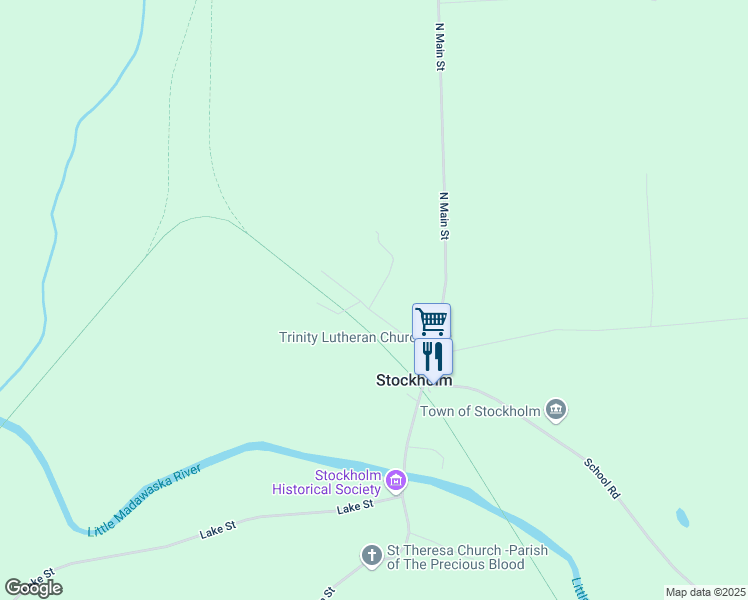 map of restaurants, bars, coffee shops, grocery stores, and more near 21 Berquist Street in Stockholm