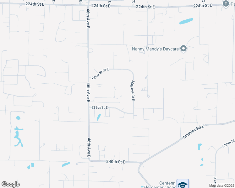 map of restaurants, bars, coffee shops, grocery stores, and more near 23305 48th Avenue Court East in Spanaway