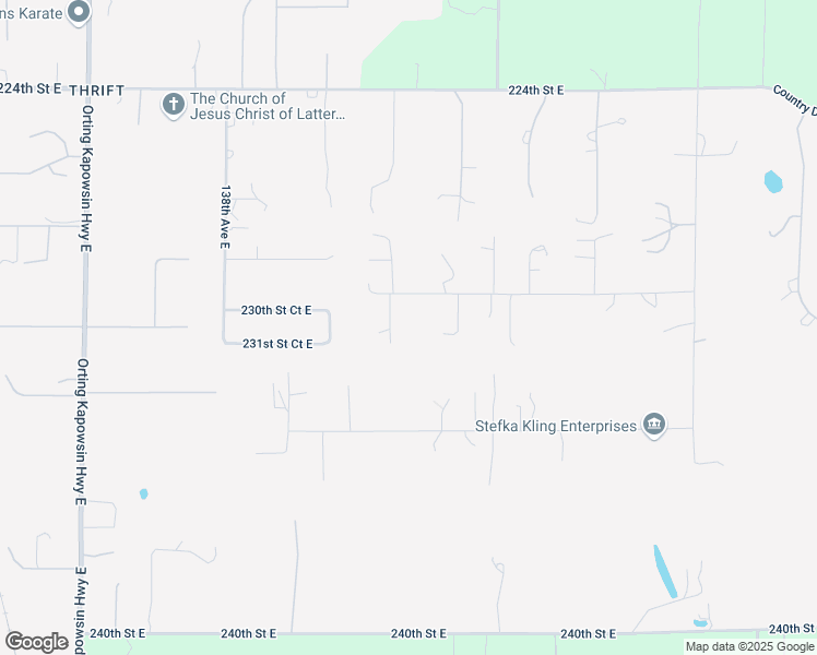 map of restaurants, bars, coffee shops, grocery stores, and more near 14312 230th Street East in Graham
