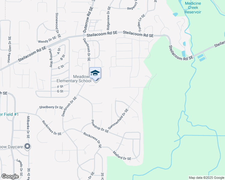 map of restaurants, bars, coffee shops, grocery stores, and more near 9520 9th Avenue Southeast in Lacey