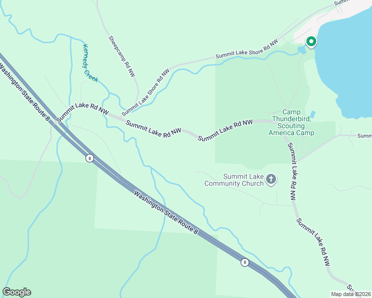 map of restaurants, bars, coffee shops, grocery stores, and more near 11742-12132 Summit Lake Road Northwest in Olympia