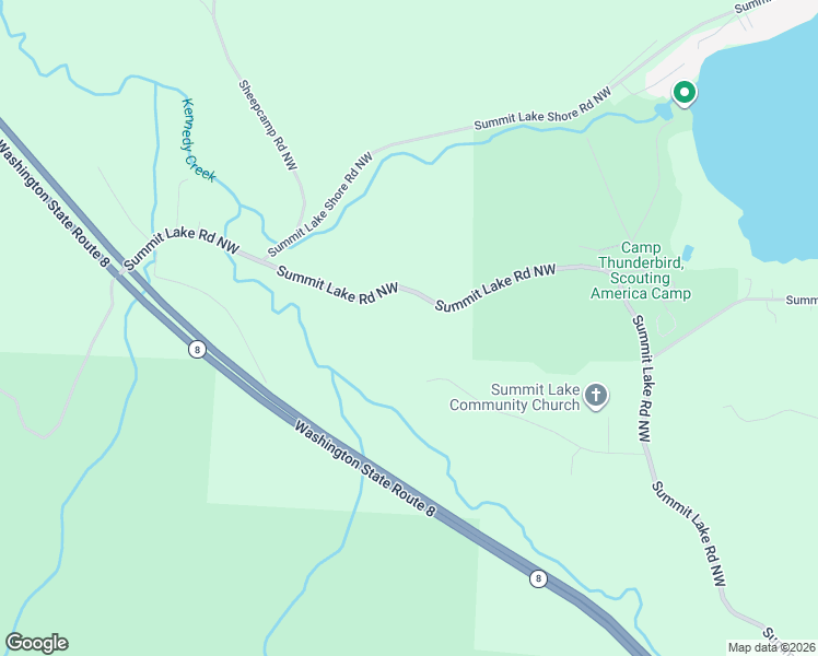map of restaurants, bars, coffee shops, grocery stores, and more near 11742-12132 Summit Lake Road Northwest in Olympia