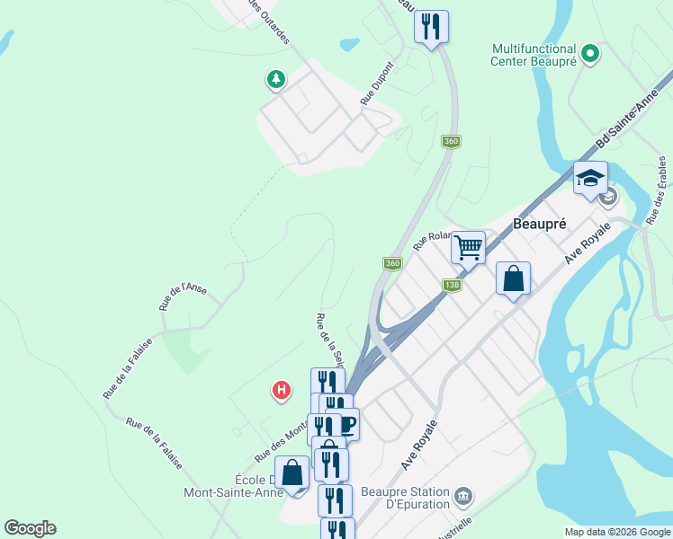 map of restaurants, bars, coffee shops, grocery stores, and more near 34 Rue de la Seigneurie in Beaupré