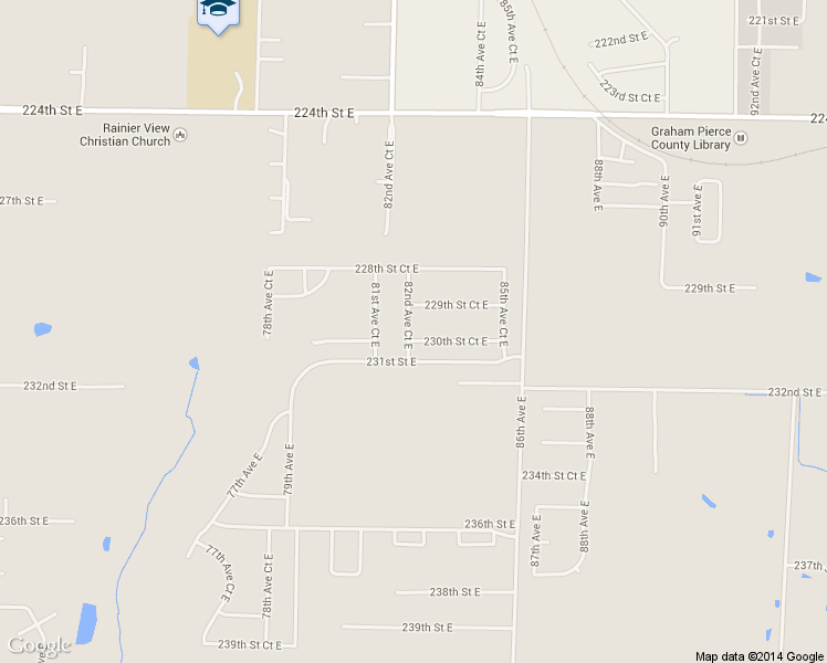 map of restaurants, bars, coffee shops, grocery stores, and more near 8205 230th St Ct E in Graham