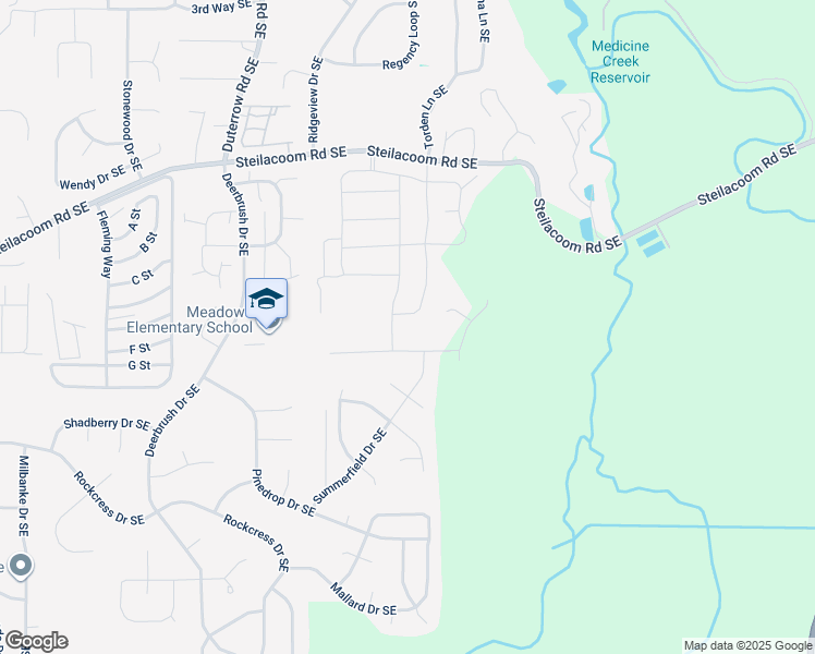 map of restaurants, bars, coffee shops, grocery stores, and more near 844 Natalee Jo Street Southeast in Lacey