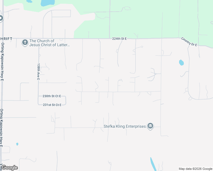 map of restaurants, bars, coffee shops, grocery stores, and more near 22908 146th Avenue East in Graham