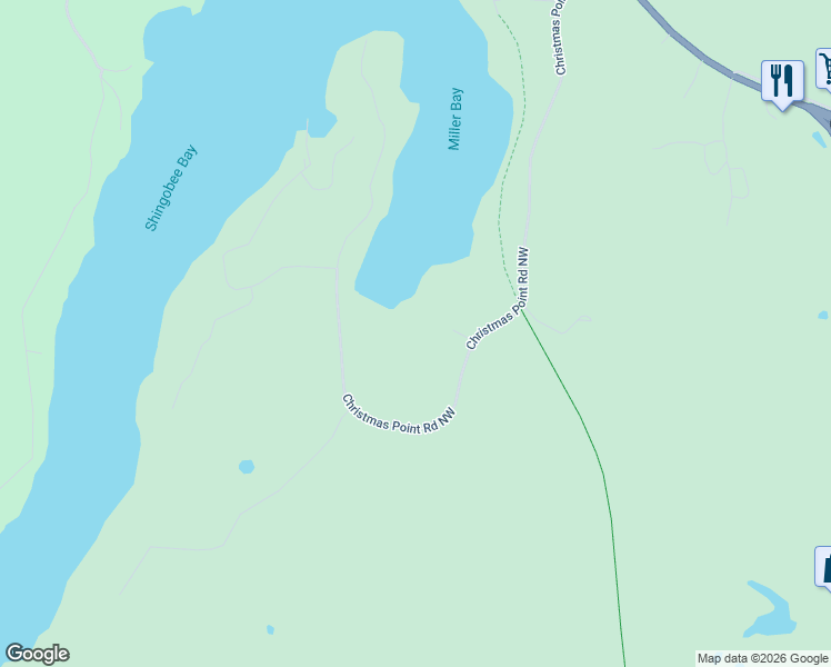 map of restaurants, bars, coffee shops, grocery stores, and more near 6701 Christmas Point Road Northwest in Walker