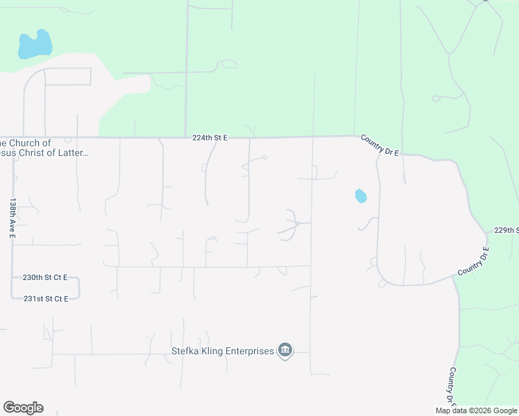 map of restaurants, bars, coffee shops, grocery stores, and more near 22805 149th Avenue East in Graham