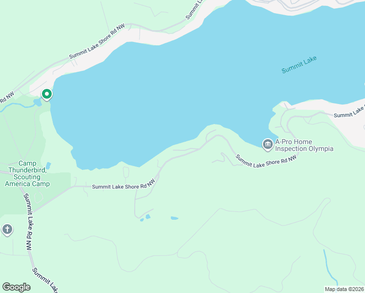 map of restaurants, bars, coffee shops, grocery stores, and more near 549 Summit Lake Shore Road Northwest in Olympia