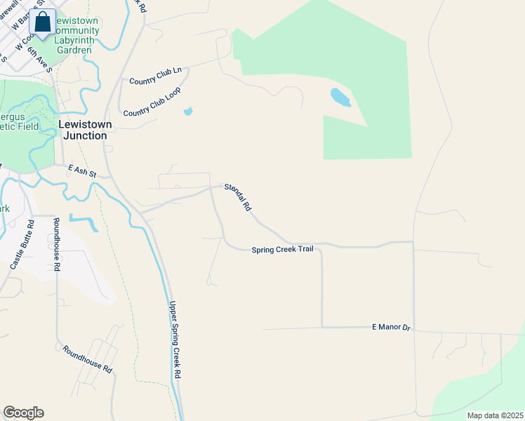 map of restaurants, bars, coffee shops, grocery stores, and more near 395 Stendal Road in Lewistown
