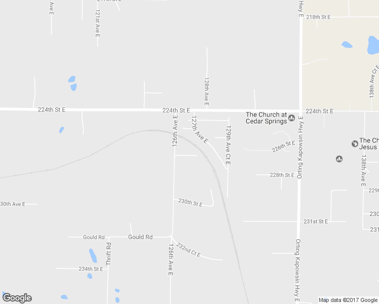 map of restaurants, bars, coffee shops, grocery stores, and more near 12615 227th Street East in Graham