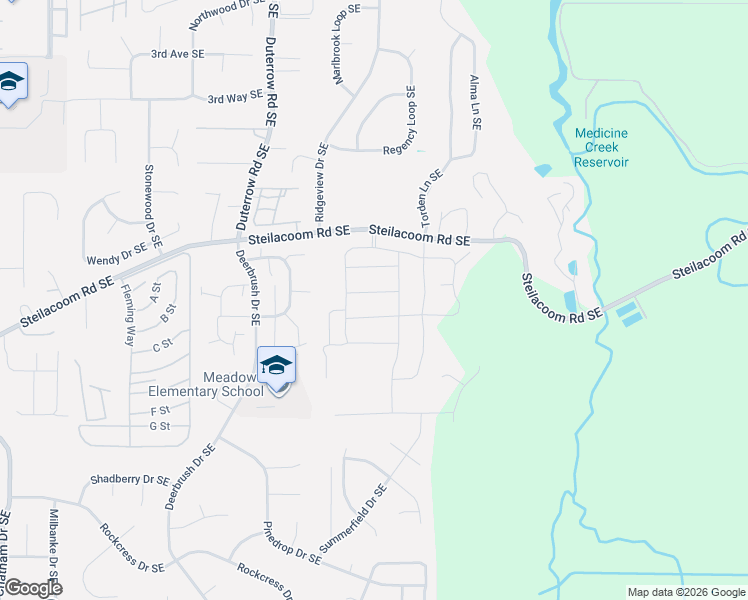 map of restaurants, bars, coffee shops, grocery stores, and more near 9613 7th Avenue Southeast in Olympia