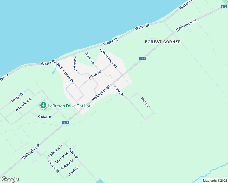 map of restaurants, bars, coffee shops, grocery stores, and more near 2 Honey Street in Miramichi