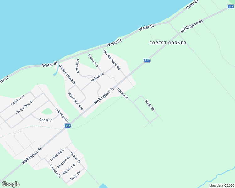 map of restaurants, bars, coffee shops, grocery stores, and more near 2 Honey Street in Miramichi