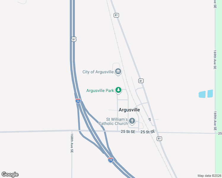 map of restaurants, bars, coffee shops, grocery stores, and more near 398 5th Street in Argusville