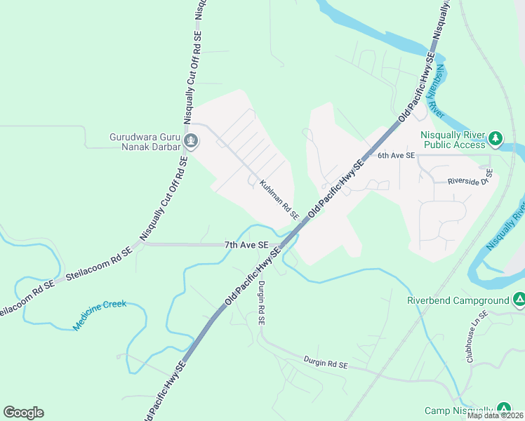 map of restaurants, bars, coffee shops, grocery stores, and more near 11113 Kuhlman Road Southeast in Olympia