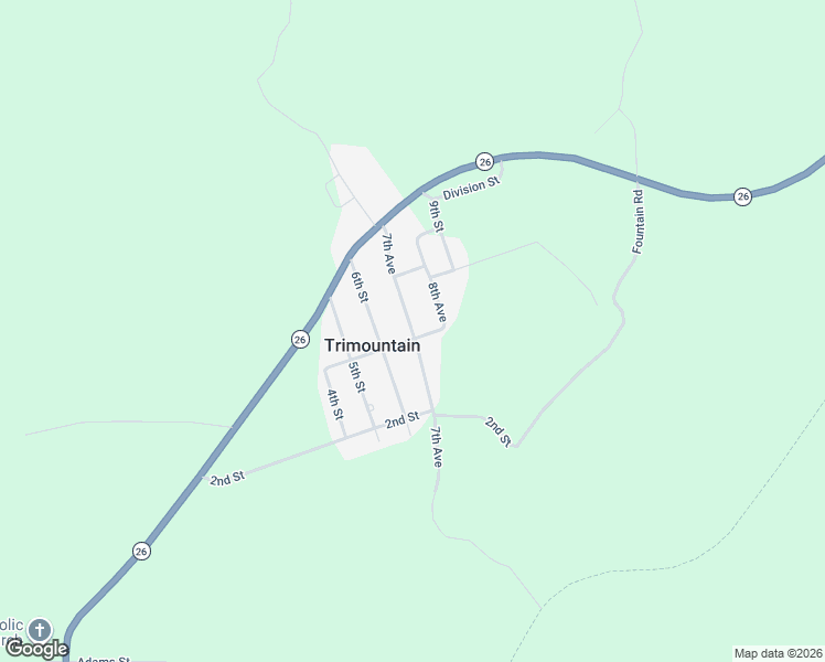 map of restaurants, bars, coffee shops, grocery stores, and more near 7th Avenue in Atlantic Mine