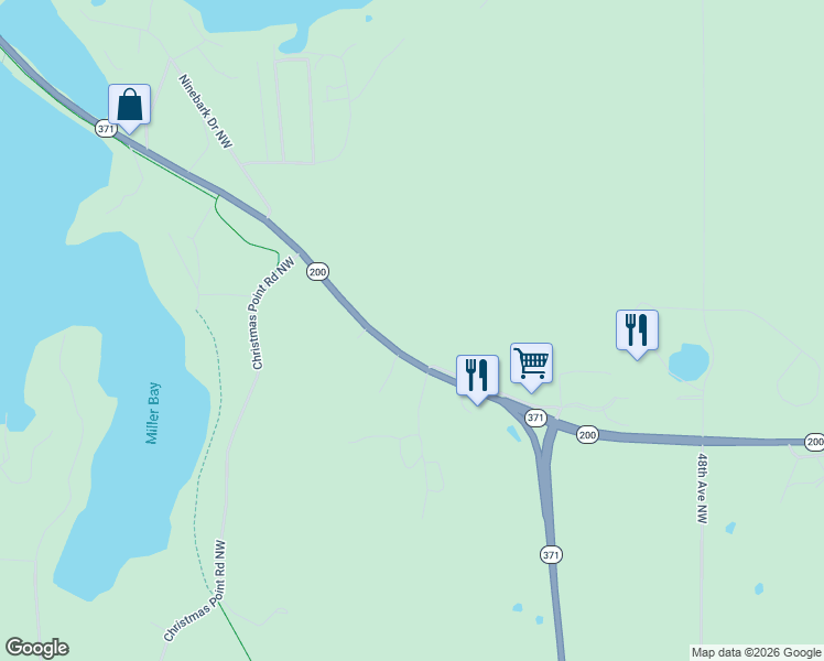 map of restaurants, bars, coffee shops, grocery stores, and more near 6894 Y Frontage Road Northwest in Walker