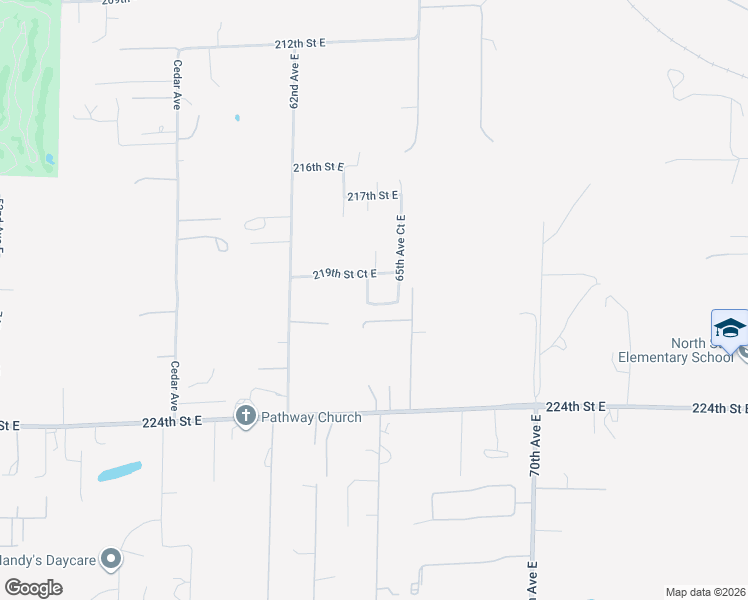map of restaurants, bars, coffee shops, grocery stores, and more near 22011 64th Ave Ct E in Spanaway