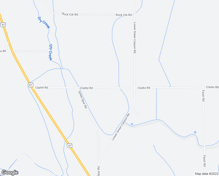 map of restaurants, bars, coffee shops, grocery stores, and more near Clarke Road in Ellensburg