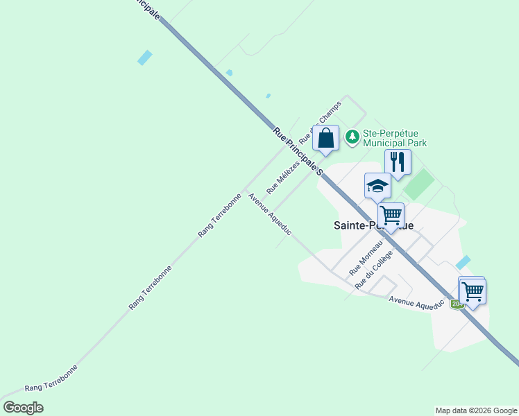 map of restaurants, bars, coffee shops, grocery stores, and more near 8 Avenue de l'Aqueduc in Sainte-Perpã©Tue