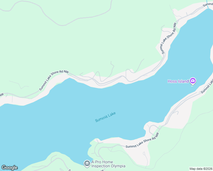 map of restaurants, bars, coffee shops, grocery stores, and more near 1949 Summit Lake Shore Road Northwest in Olympia