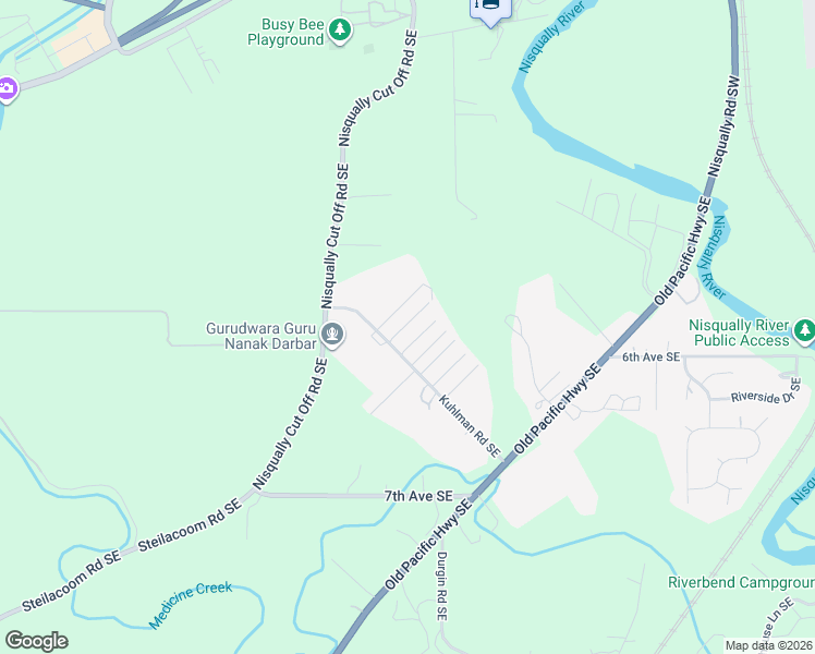 map of restaurants, bars, coffee shops, grocery stores, and more near 10905 Kuhlman Road Southeast in Olympia