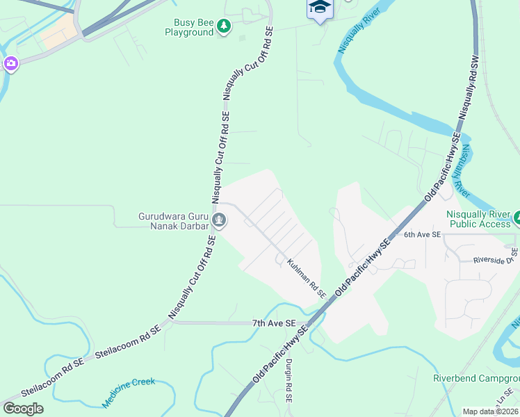 map of restaurants, bars, coffee shops, grocery stores, and more near 10900 Kuhlman Road Southeast in Olympia