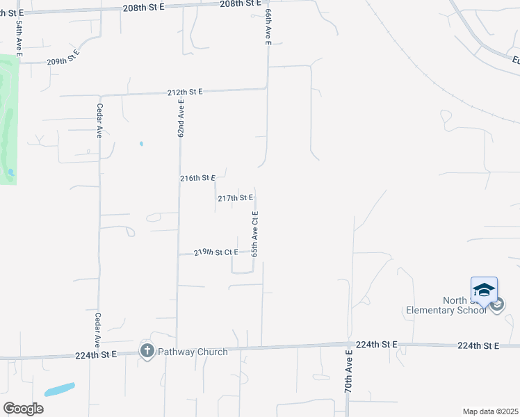 map of restaurants, bars, coffee shops, grocery stores, and more near 21703 65th Avenue Court East in Spanaway