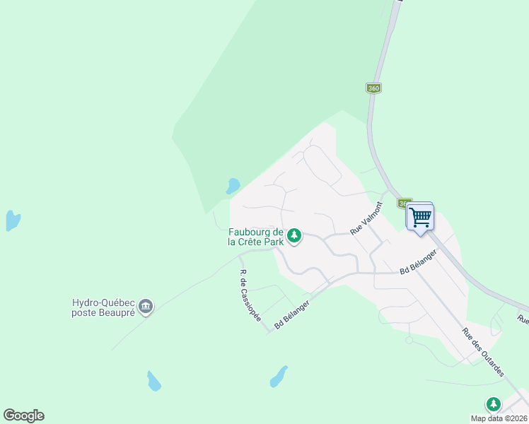 map of restaurants, bars, coffee shops, grocery stores, and more near 47 Rue du Gros-Vallon in Beauprã©