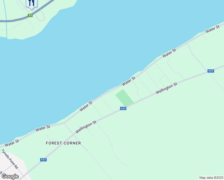 map of restaurants, bars, coffee shops, grocery stores, and more near Water Street in Miramichi