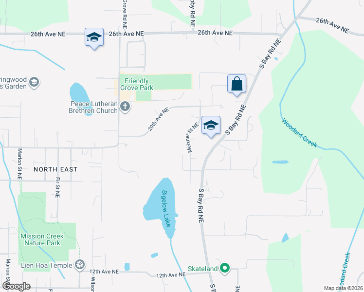 map of restaurants, bars, coffee shops, grocery stores, and more near 1909 Meixner Street Northeast in Olympia