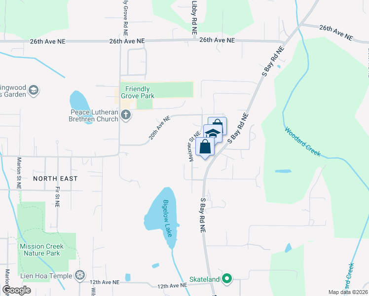 map of restaurants, bars, coffee shops, grocery stores, and more near 1909 Meixner Street Northeast in Olympia