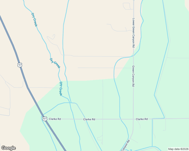 map of restaurants, bars, coffee shops, grocery stores, and more near Clarke Road in Ellensburg