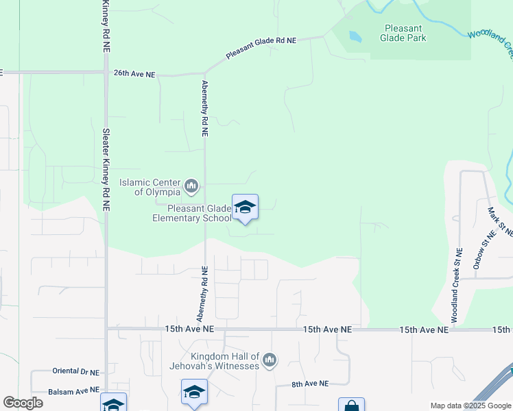 map of restaurants, bars, coffee shops, grocery stores, and more near 4530 20th Way Northeast in Olympia