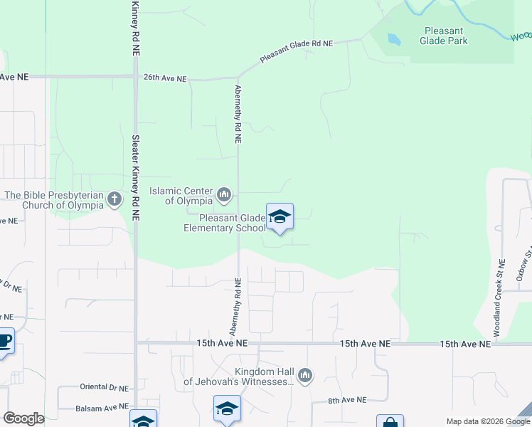 map of restaurants, bars, coffee shops, grocery stores, and more near 4444 20th Way Northeast in Olympia