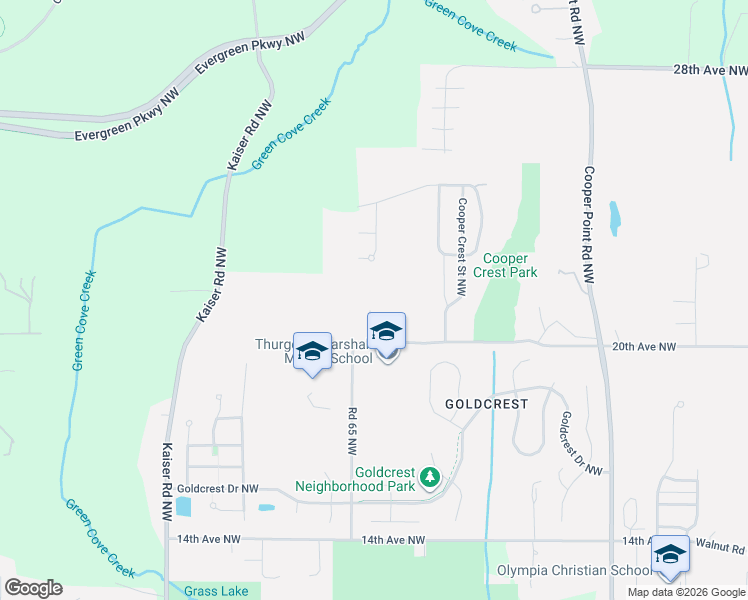 map of restaurants, bars, coffee shops, grocery stores, and more near 2019 Aqua Court Northwest in Olympia