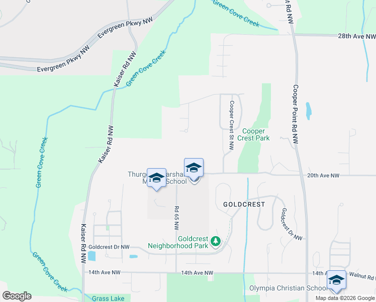 map of restaurants, bars, coffee shops, grocery stores, and more near 2019 Aqua Court Northwest in Olympia