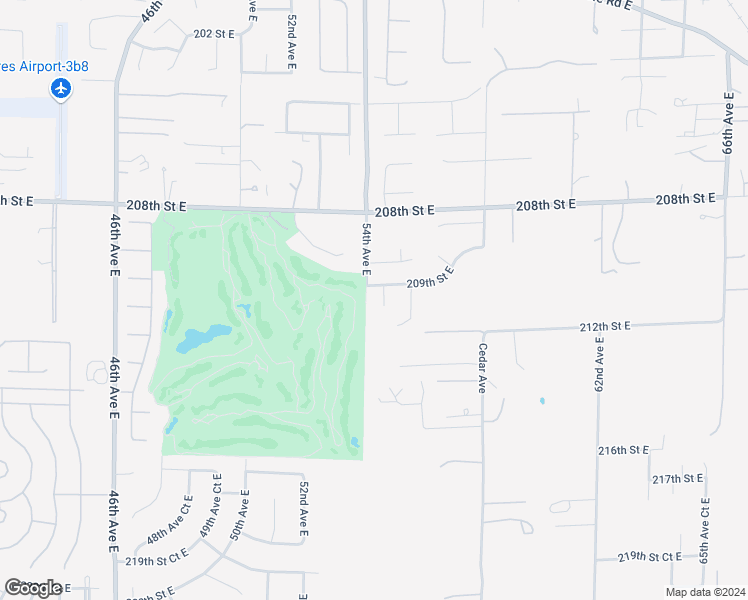map of restaurants, bars, coffee shops, grocery stores, and more near 20914 54th Avenue Court East in Spanaway