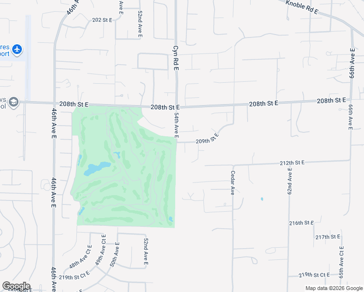 map of restaurants, bars, coffee shops, grocery stores, and more near 5423 209th Street East in Spanaway